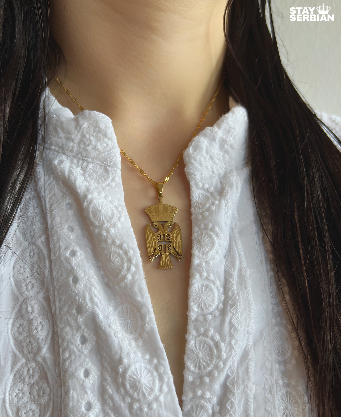 Serbian eagle necklace